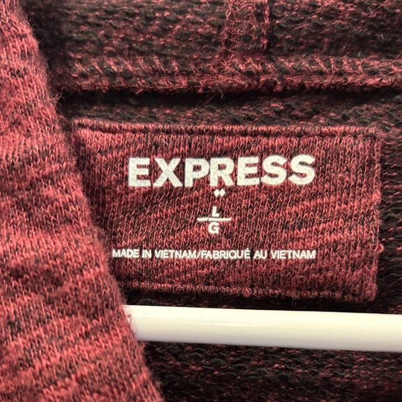 Express maroon hoodie size large men’s - Picture 2 of 5